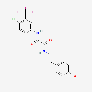 N-[4-chloro-3-(trifluoromethyl)phenyl]-N'-[2-(4-methoxyphenyl)ethyl]ethanediamide