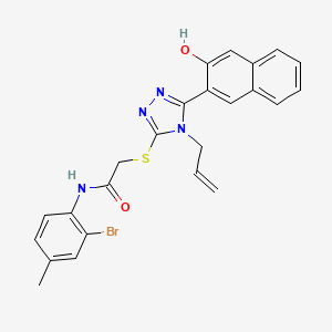 molecular formula C24H21BrN4O2S B5043493 N-(2-bromo-4-methylphenyl)-2-[[5-(3-hydroxynaphthalen-2-yl)-4-prop-2-enyl-1,2,4-triazol-3-yl]sulfanyl]acetamide 