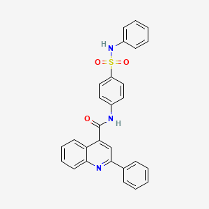 molecular formula C28H21N3O3S B5043501 N-[4-(anilinosulfonyl)phenyl]-2-phenyl-4-quinolinecarboxamide 