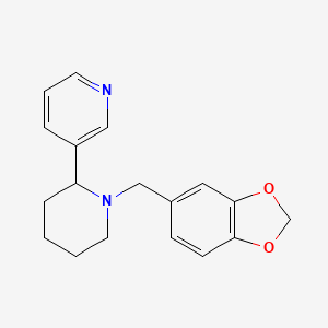 molecular formula C18H20N2O2 B5043507 3-[1-(1,3-benzodioxol-5-ylmethyl)-2-piperidinyl]pyridine 