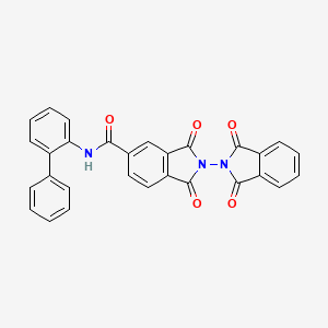 molecular formula C29H17N3O5 B5043513 N-{[1,1'-BIPHENYL]-2-YL}-1,1',3,3'-TETRAOXO-[2,2'-BIISOINDOLE]-5-CARBOXAMIDE 