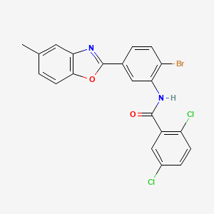 N-[2-bromo-5-(5-methyl-1,3-benzoxazol-2-yl)phenyl]-2,5-dichlorobenzamide