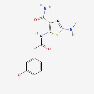 5-[2-(3-METHOXYPHENYL)ACETAMIDO]-2-(METHYLAMINO)-1,3-THIAZOLE-4-CARBOXAMIDE