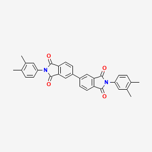 molecular formula C32H24N2O4 B5043575 2,2'-bis(3,4-dimethylphenyl)-1H,1'H-5,5'-biisoindole-1,1',3,3'(2H,2'H)-tetrone 