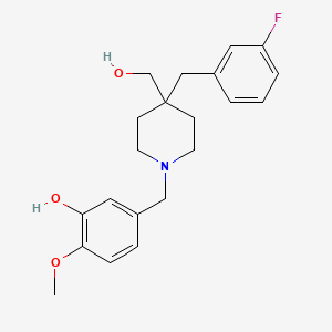 5-{[4-(3-fluorobenzyl)-4-(hydroxymethyl)-1-piperidinyl]methyl}-2-methoxyphenol