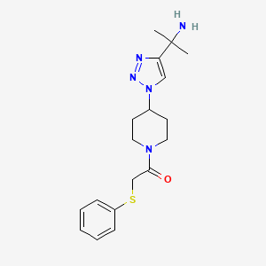 [1-methyl-1-(1-{1-[(phenylthio)acetyl]-4-piperidinyl}-1H-1,2,3-triazol-4-yl)ethyl]amine trifluoroacetate