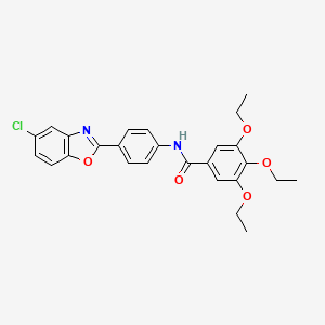 N-[4-(5-chloro-1,3-benzoxazol-2-yl)phenyl]-3,4,5-triethoxybenzamide