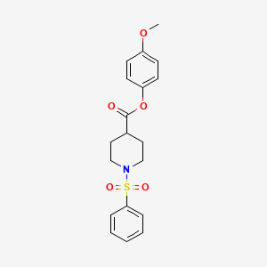 (4-Methoxyphenyl) 1-(benzenesulfonyl)piperidine-4-carboxylate