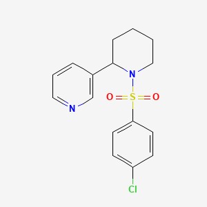 3-{1-[(4-Chlorophenyl)sulfonyl]piperidin-2-yl}pyridine