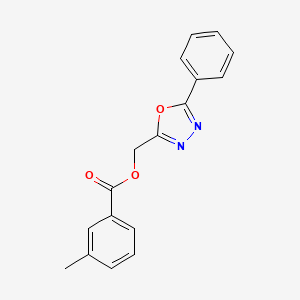 (5-phenyl-1,3,4-oxadiazol-2-yl)methyl 3-methylbenzoate