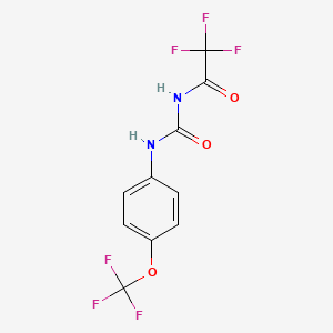 molecular formula C10H6F6N2O3 B5043656 2,2,2-trifluoro-N-[[4-(trifluoromethoxy)phenyl]carbamoyl]acetamide 