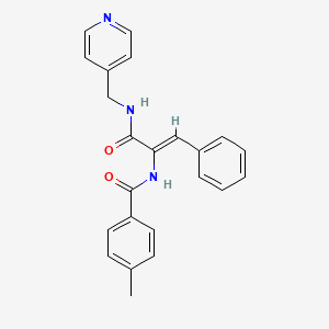 4-methyl-N-(2-phenyl-1-{[(4-pyridinylmethyl)amino]carbonyl}vinyl)benzamide