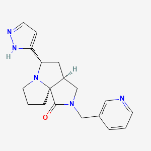 (1S,5S,7S)-7-(1H-pyrazol-5-yl)-3-(pyridin-3-ylmethyl)-3,8-diazatricyclo[6.3.0.01,5]undecan-2-one