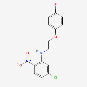 molecular formula C14H12ClFN2O3 B5043696 5-chloro-N-[2-(4-fluorophenoxy)ethyl]-2-nitroaniline 