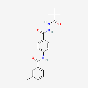 N-(4-{[2-(2,2-dimethylpropanoyl)hydrazino]carbonyl}phenyl)-3-methylbenzamide