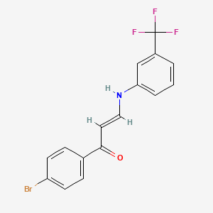 1-(4-bromophenyl)-3-{[3-(trifluoromethyl)phenyl]amino}-2-propen-1-one