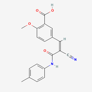 molecular formula C19H16N2O4 B5043718 5-[(Z)-2-cyano-3-(4-methylanilino)-3-oxoprop-1-enyl]-2-methoxybenzoic acid 