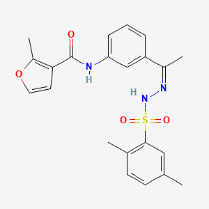 N-(3-{N-[(2,5-dimethylphenyl)sulfonyl]ethanehydrazonoyl}phenyl)-2-methyl-3-furamide