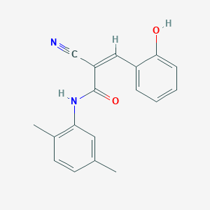 molecular formula C18H16N2O2 B5043735 (Z)-2-cyano-N-(2,5-dimethylphenyl)-3-(2-hydroxyphenyl)prop-2-enamide 