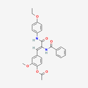 [4-[(Z)-2-benzamido-3-(4-ethoxyanilino)-3-oxoprop-1-enyl]-2-methoxyphenyl] acetate