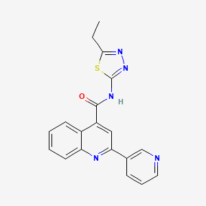 molecular formula C19H15N5OS B5043755 N-(5-ethyl-1,3,4-thiadiazol-2-yl)-2-(pyridin-3-yl)quinoline-4-carboxamide 