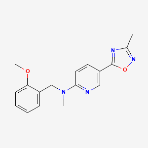 N-[(2-methoxyphenyl)methyl]-N-methyl-5-(3-methyl-1,2,4-oxadiazol-5-yl)pyridin-2-amine