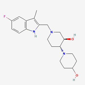 (3'R*,4'R*)-1'-[(5-fluoro-3-methyl-1H-indol-2-yl)methyl]-1,4'-bipiperidine-3',4-diol