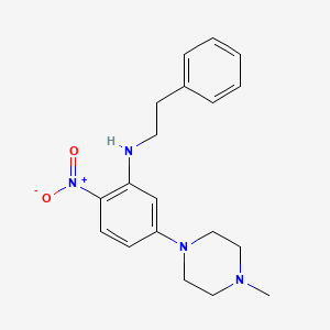 molecular formula C19H24N4O2 B5043768 5-(4-methyl-1-piperazinyl)-2-nitro-N-(2-phenylethyl)aniline 