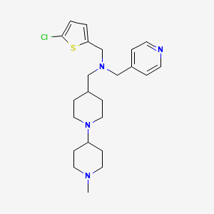 molecular formula C23H33ClN4S B5043793 1-(5-chloro-2-thienyl)-N-[(1'-methyl-1,4'-bipiperidin-4-yl)methyl]-N-(4-pyridinylmethyl)methanamine 