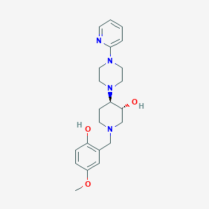 molecular formula C22H30N4O3 B5043808 (3R*,4R*)-1-(2-hydroxy-5-methoxybenzyl)-4-[4-(2-pyridinyl)-1-piperazinyl]-3-piperidinol 