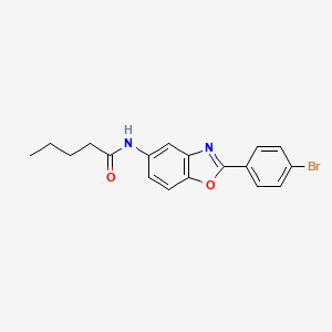 molecular formula C18H17BrN2O2 B5043821 N-[2-(4-bromophenyl)-1,3-benzoxazol-5-yl]pentanamide 