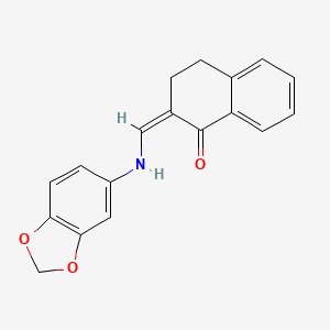 molecular formula C18H15NO3 B5043837 (2Z)-2-[(1,3-benzodioxol-5-ylamino)methylidene]-3,4-dihydronaphthalen-1-one 