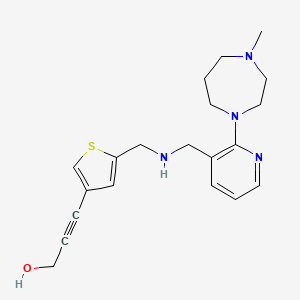 3-{5-[({[2-(4-methyl-1,4-diazepan-1-yl)-3-pyridinyl]methyl}amino)methyl]-3-thienyl}-2-propyn-1-ol