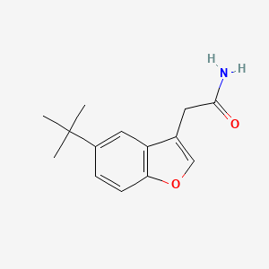 molecular formula C14H17NO2 B5043880 2-(5-tert-butyl-1-benzofuran-3-yl)acetamide 