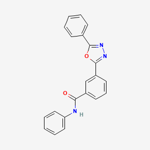 molecular formula C21H15N3O2 B5043890 N-phenyl-3-(5-phenyl-1,3,4-oxadiazol-2-yl)benzamide 