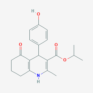 molecular formula C20H23NO4 B5043911 Propan-2-yl 4-(4-hydroxyphenyl)-2-methyl-5-oxo-1,4,5,6,7,8-hexahydroquinoline-3-carboxylate 