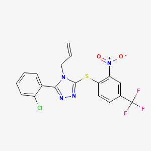 4-allyl-3-(2-chlorophenyl)-5-{[2-nitro-4-(trifluoromethyl)phenyl]thio}-4H-1,2,4-triazole