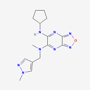 N'-cyclopentyl-N-methyl-N-[(1-methyl-1H-pyrazol-4-yl)methyl][1,2,5]oxadiazolo[3,4-b]pyrazine-5,6-diamine