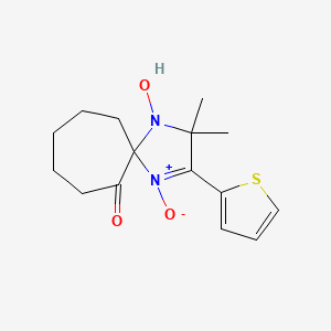 molecular formula C15H20N2O3S B5043938 4-hydroxy-3,3-dimethyl-2-(2-thienyl)-1,4-diazaspiro[4.6]undec-1-en-6-one 1-oxide 