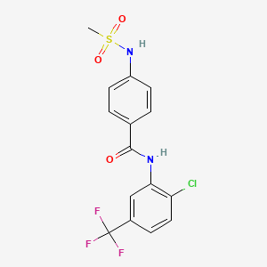 N-[2-chloro-5-(trifluoromethyl)phenyl]-4-(methanesulfonamido)benzamide