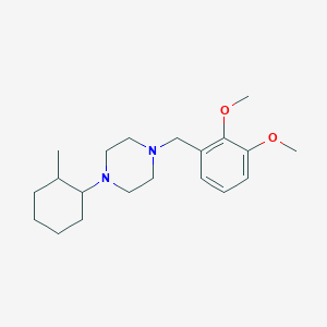 molecular formula C20H32N2O2 B5043956 1-[(2,3-dimethoxyphenyl)methyl]-4-(2-methylcyclohexyl)piperazine 