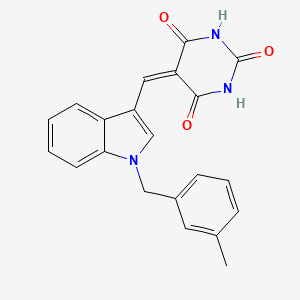 5-{[1-(3-methylbenzyl)-1H-indol-3-yl]methylidene}pyrimidine-2,4,6(1H,3H,5H)-trione