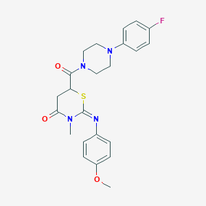 (2E)-6-{[4-(4-fluorophenyl)piperazin-1-yl]carbonyl}-2-[(4-methoxyphenyl)imino]-3-methyl-1,3-thiazinan-4-one