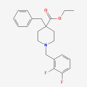 molecular formula C22H25F2NO2 B5043994 ethyl 4-benzyl-1-(2,3-difluorobenzyl)-4-piperidinecarboxylate 