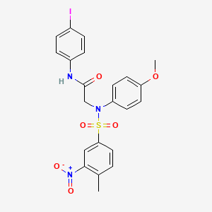 N~1~-(4-iodophenyl)-N~2~-(4-methoxyphenyl)-N~2~-[(4-methyl-3-nitrophenyl)sulfonyl]glycinamide