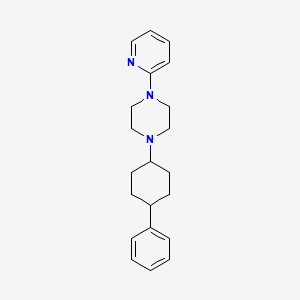 molecular formula C21H27N3 B5044036 1-(4-phenylcyclohexyl)-4-(2-pyridinyl)piperazine 