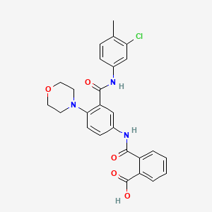 molecular formula C26H24ClN3O5 B5044042 2-[[3-[(3-Chloro-4-methylphenyl)carbamoyl]-4-morpholin-4-ylphenyl]carbamoyl]benzoic acid 