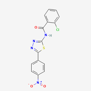 2-chloro-N-[5-(4-nitrophenyl)-1,3,4-thiadiazol-2-yl]benzamide