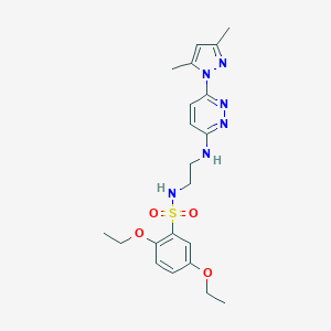 N-(2-((6-(3,5-dimethyl-1H-pyrazol-1-yl)pyridazin-3-yl)amino)ethyl)-2,5-diethoxybenzenesulfonamide