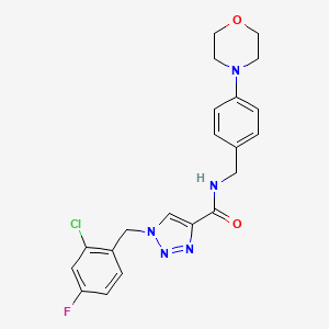 1-(2-chloro-4-fluorobenzyl)-N-[4-(4-morpholinyl)benzyl]-1H-1,2,3-triazole-4-carboxamide